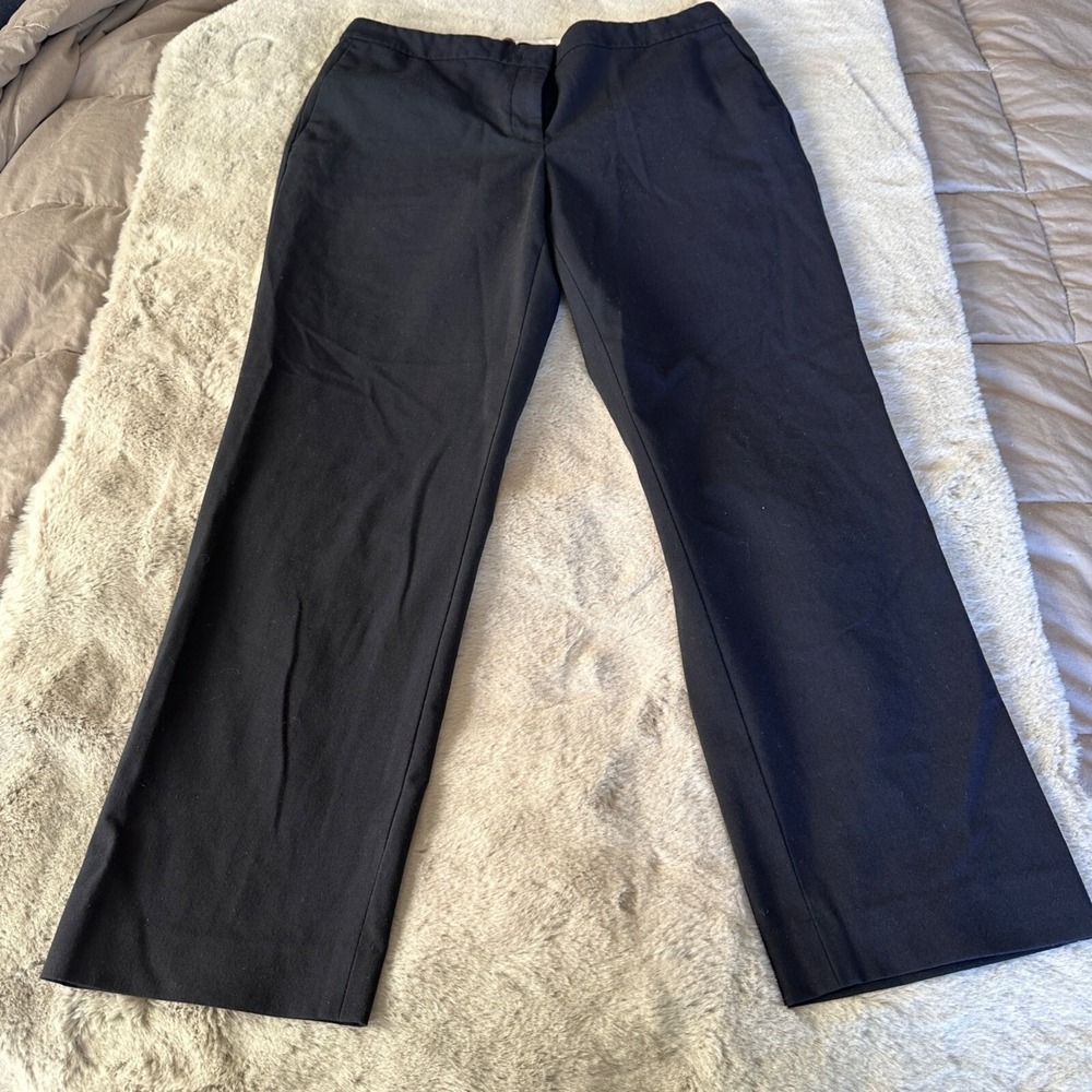 Ann Taylor‎ Womens Curvy Fit Black Trousers Size 6 Polyester & Rayon Blend
